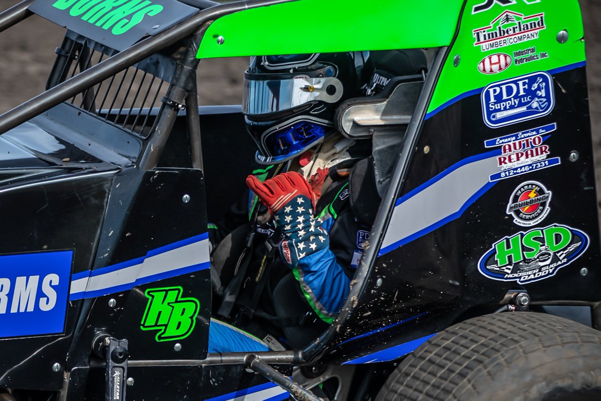 6/24/22- <a href="/GasCitySpeedway/">Gas City I-69 Speedway</a> sprint car winner Harley Burns.