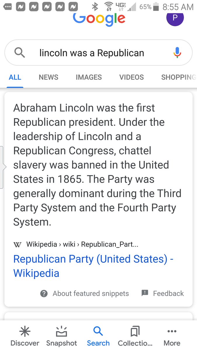 PatriciaMacon's tweet photo. @Kelenawigginout @DeeRealLife @JustinTrudeau You didn't pass history class did you? Abraham Lincoln was a Republican. https://t.co/BrnwYgUAAT