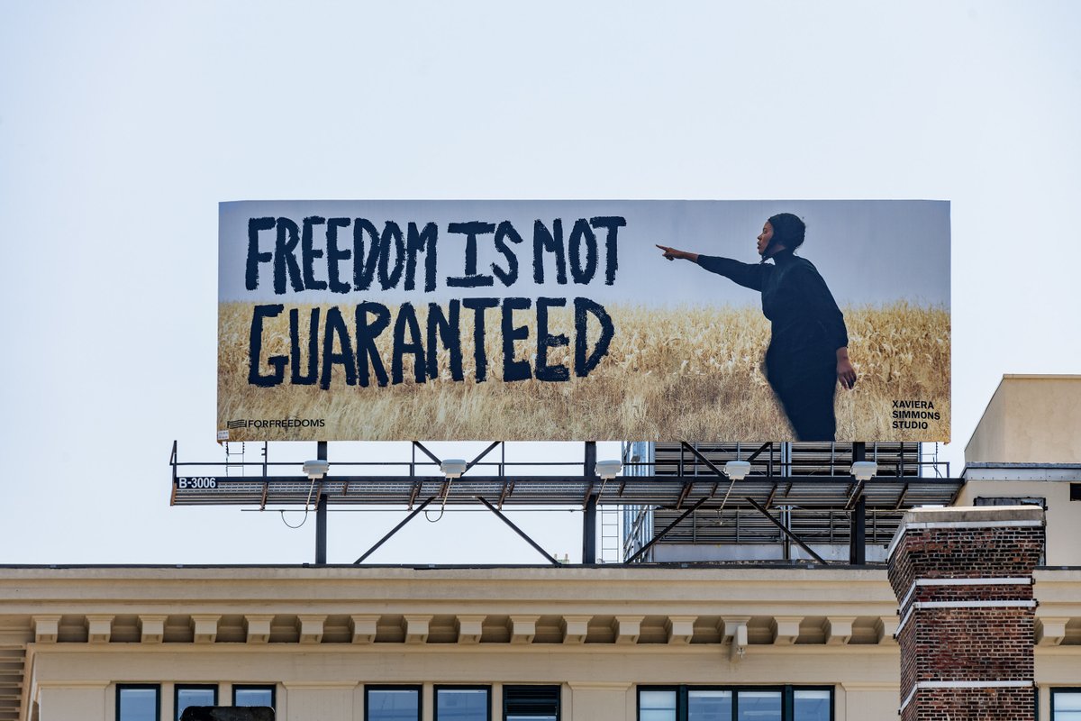 FREEDOM IS NOT GUARANTEED—<a href="/xavierasimmons/">Xaviera Simmons Studio</a>