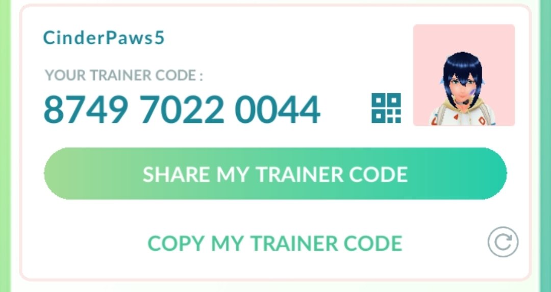 bab9cakes22's tweet photo. Let's be friends in Pokémon GO! My Trainer Code is 8749 7022 0044 https://t.co/RwMdJ1MiIi