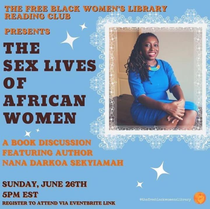 SexLivesAfrica's tweet photo. ✨Register now for a rousing discussion on “The Sex Lives Of African Women” with our @nas009 and @TFBWL tomorrow!
The time is 5pm EDT, click here: https://t.co/IghibNOHrz to learn more.
#afrifem #bookreading #tsloaw https://t.co/GMURuFDKx0