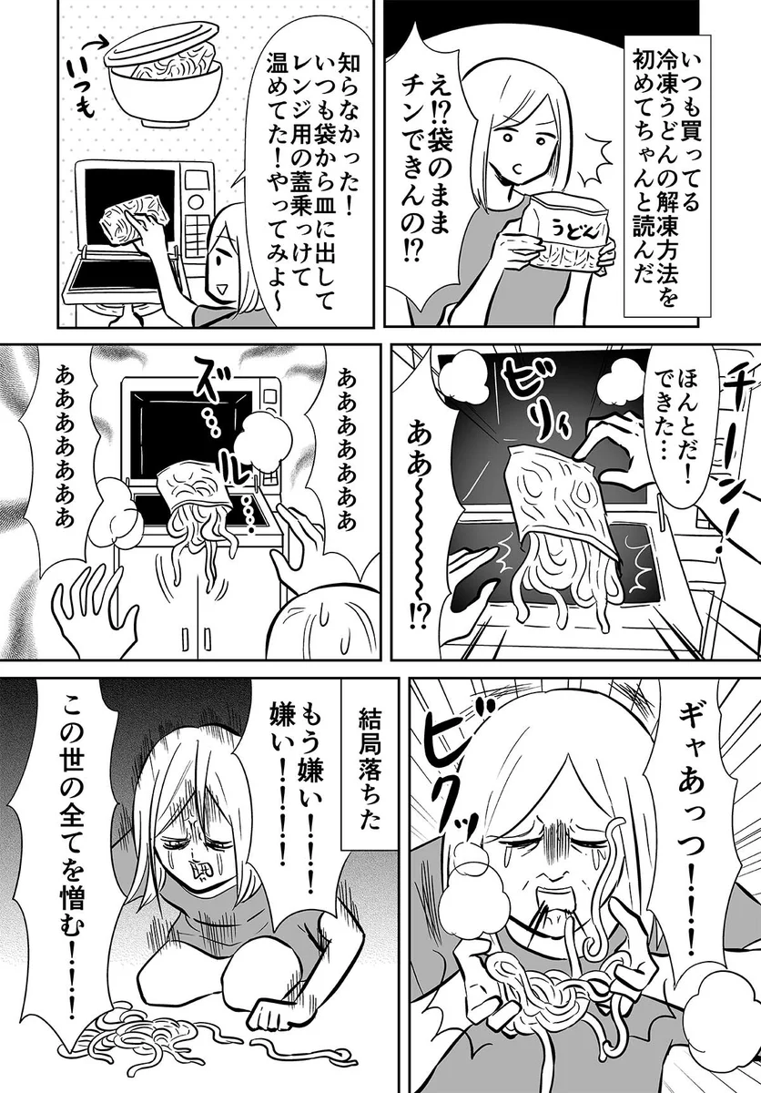 この世のすべてを憎む結果になった。「冷凍うどんの話し」