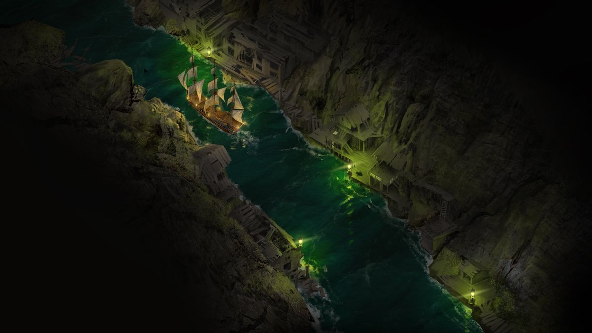 Divinheim's tweet image. Today I want to show you some very old concept art. It's made in a different style from the one we chose. 

Curious to hear what you think about how it looks compared to the game graphics we have now!
#gameart #indiedev #gamedev