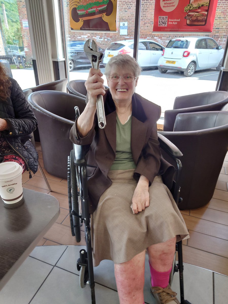 Dan__THE__mann's tweet photo. Thanks @CaldIndusMuseum for lending us a spanner to fix my grans wheelchair. #IndustrialThinking https://t.co/iN0342tWWY