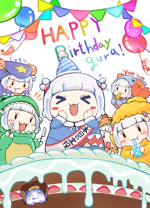 #gawrt #GuraBirthday2022 
ぐらちゃん誕生日おめでとう!
Happy birthday!💙💖💙💖💙 