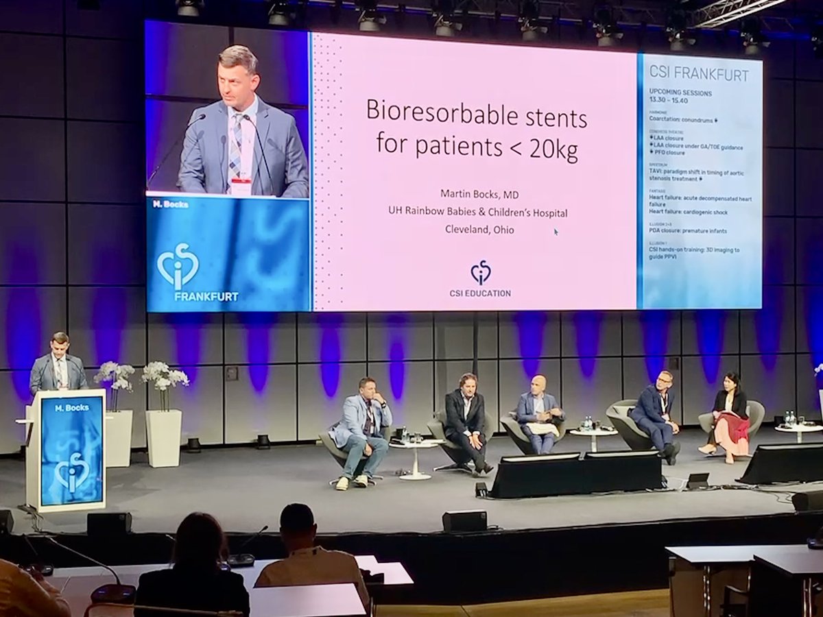 It’s been an amazing week <a href="/CSIcongress/">CSI Congress</a>. Fantastic presentations and live cases. Proud to present on bioresorbable stents and LA decompression catheters in development for pediatric patients. #CSIFrankfurt2022 #bioresorbablestents