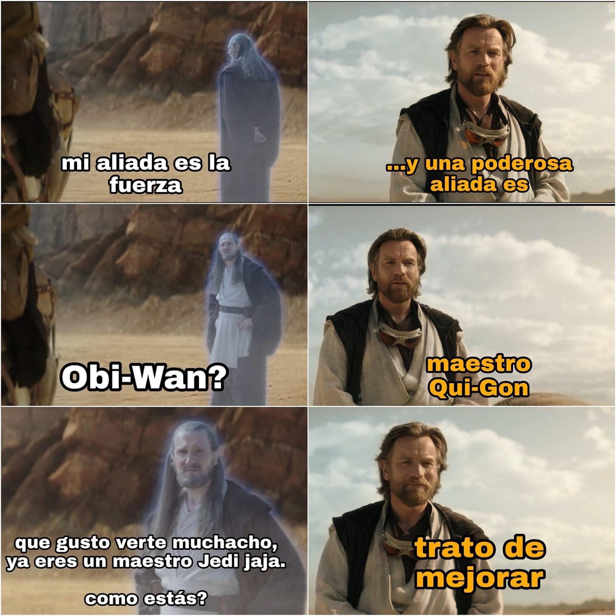 SombradeImperio's tweet photo. El reencuentro de Kenobi y Jinn 🤣🤣🤣🤣🤣🤣
#QuiGonJinn #ObiWanKenobi #ObiWan #QuiGon #StarWars https://t.co/5xLeqFdhfp