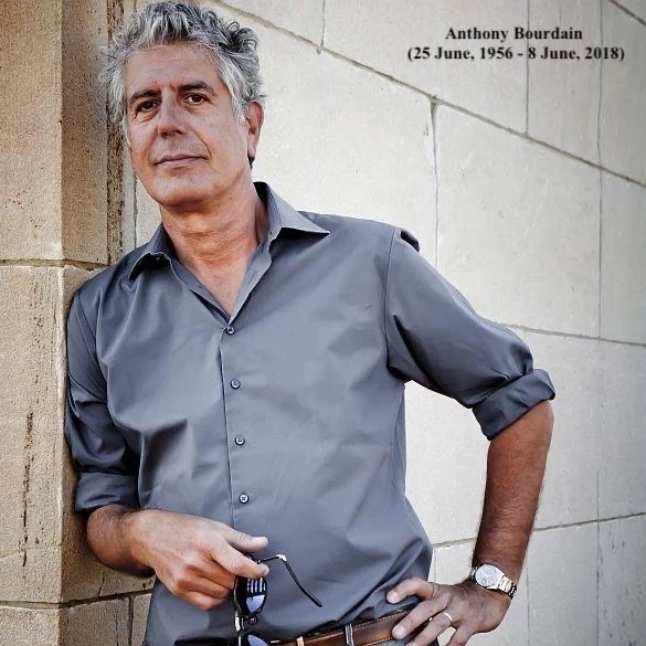 Remembering my hero anthony bourdain on his birthday...always check on your happy friends..always..         