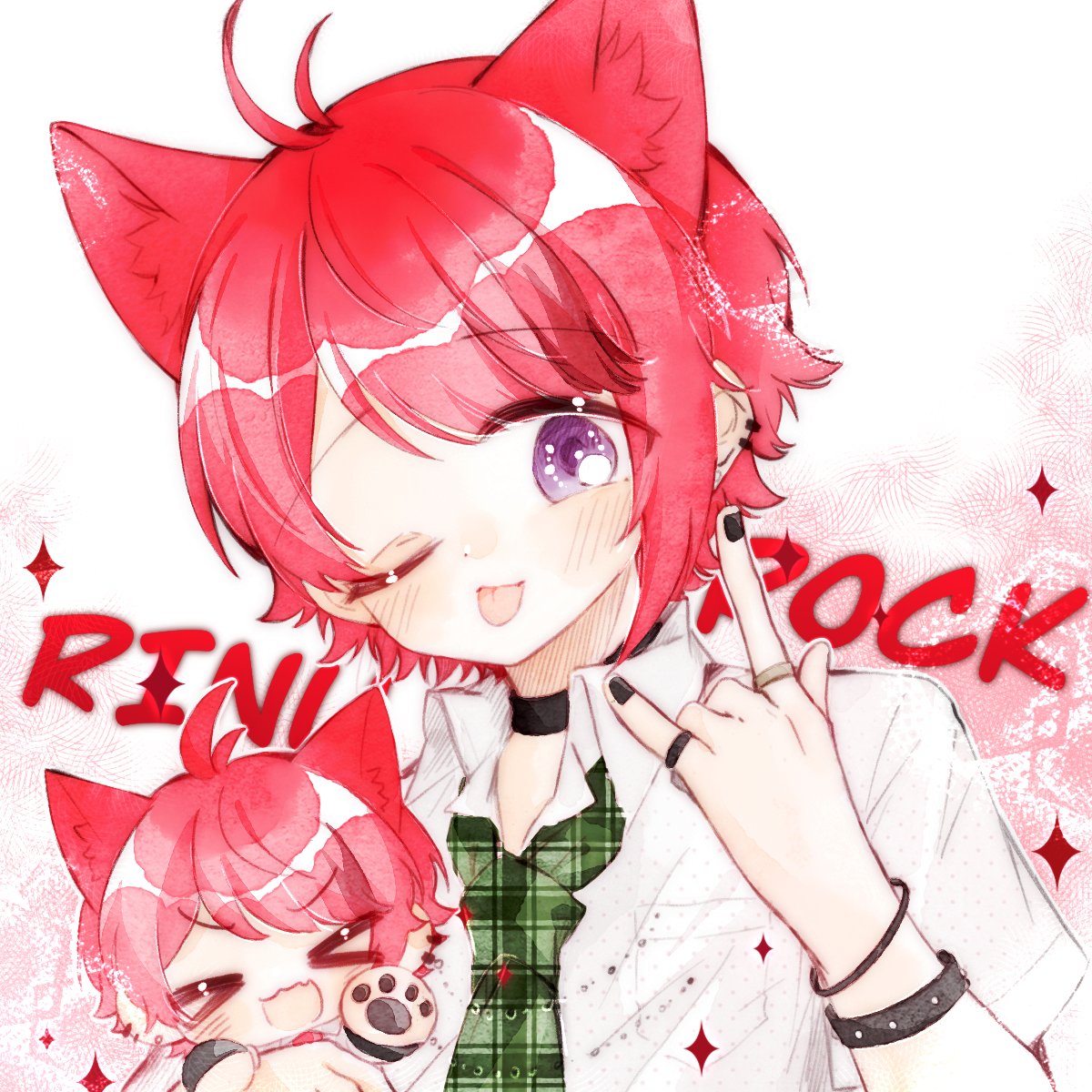 「🐶❤️ROCK🤘🏻🎸
#莉犬くん
#りいぬぎゃらりー 
#すとぷりギャラ」|鹿鹿子のイラスト