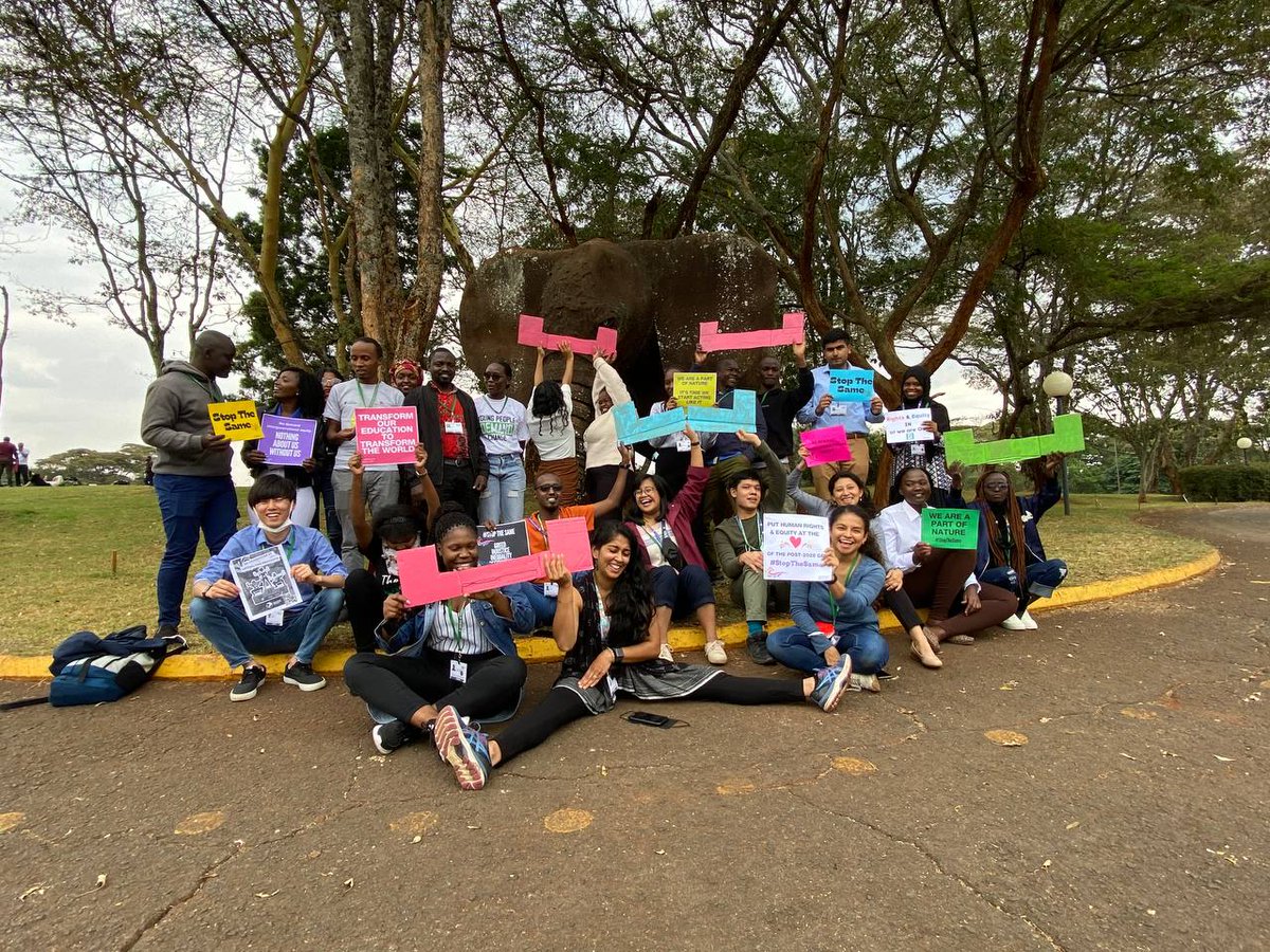 IreneKananura's tweet photo. The #Youth4Biodiversity @GYBN_CBD call for cation on lifting the brackets at the OEWG-4 meeting in Nairobi today.
📌We need an ambitious and effective #Post2020 Global Biodiversity Framework for a better future.
@UNBiodiversity
We must lift the brackets today.
#COP15 #Target21 https://t.co/lOxbyB8Vdb