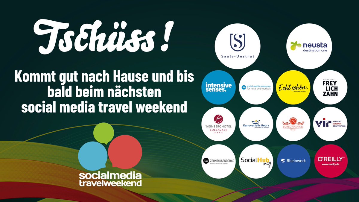Das war‘s für das #smtw22! Ein wunderschönes social media travel weekend geht wieder zu Ende! Danke für die Gastfreundschaft in Saale-Unstrut! Kommt alle gut nach Hause! Bis zum #smtw23 - wo genau, wird ab jetzt geplant! 💙💚❤️
