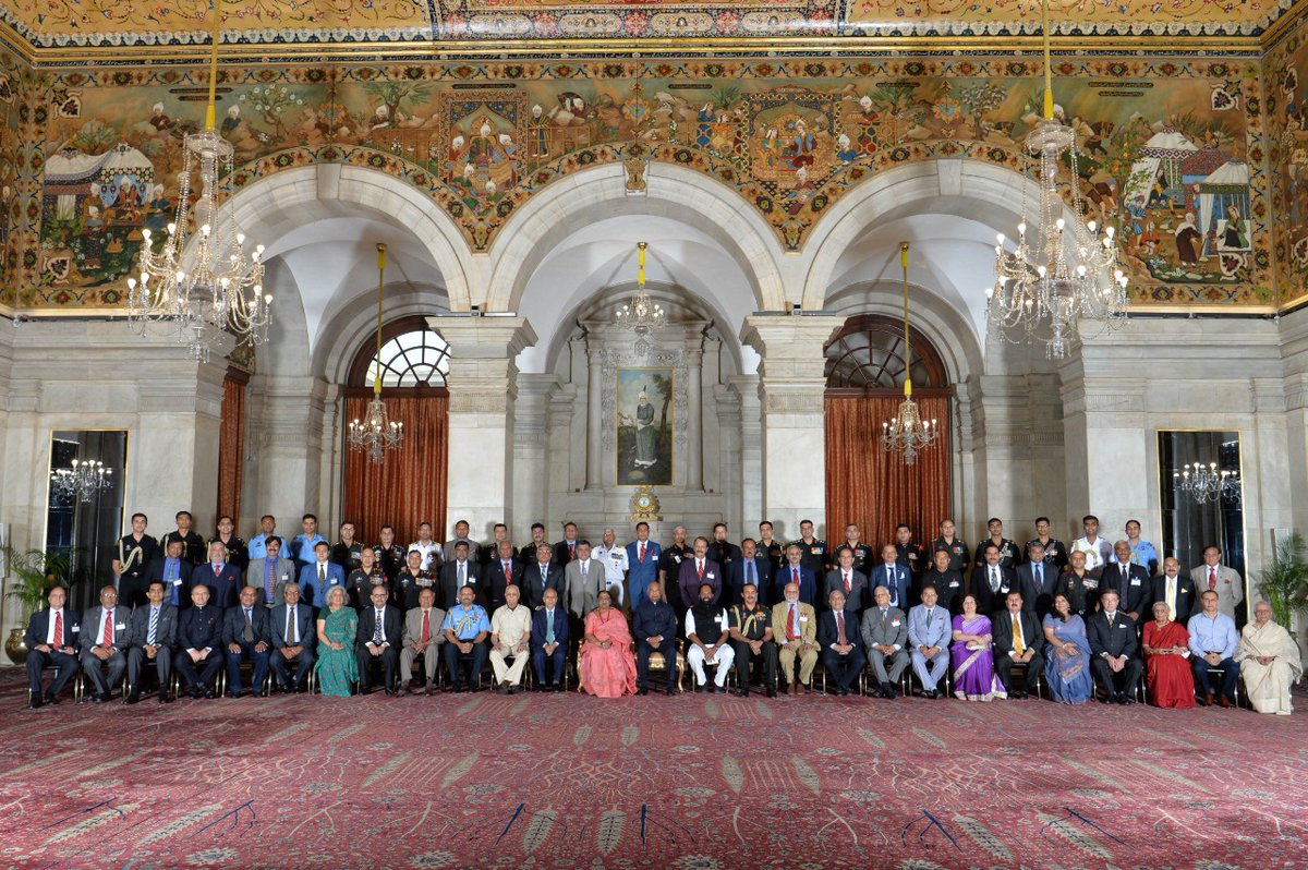 rashtrapatibhvn's tweet image. President Ram Nath Kovind graced the reunion of Aides-de-Camp to the President of India at Rashtrapati Bhavan.