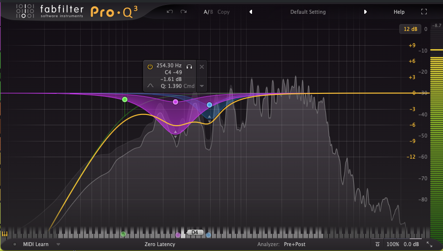 StepOneDTM's tweet photo. とある曲のエレキギターのEQ。カット編
#ProQ3 #ギターミックス #fabfilter https://t.co/BRE3QvwEpW