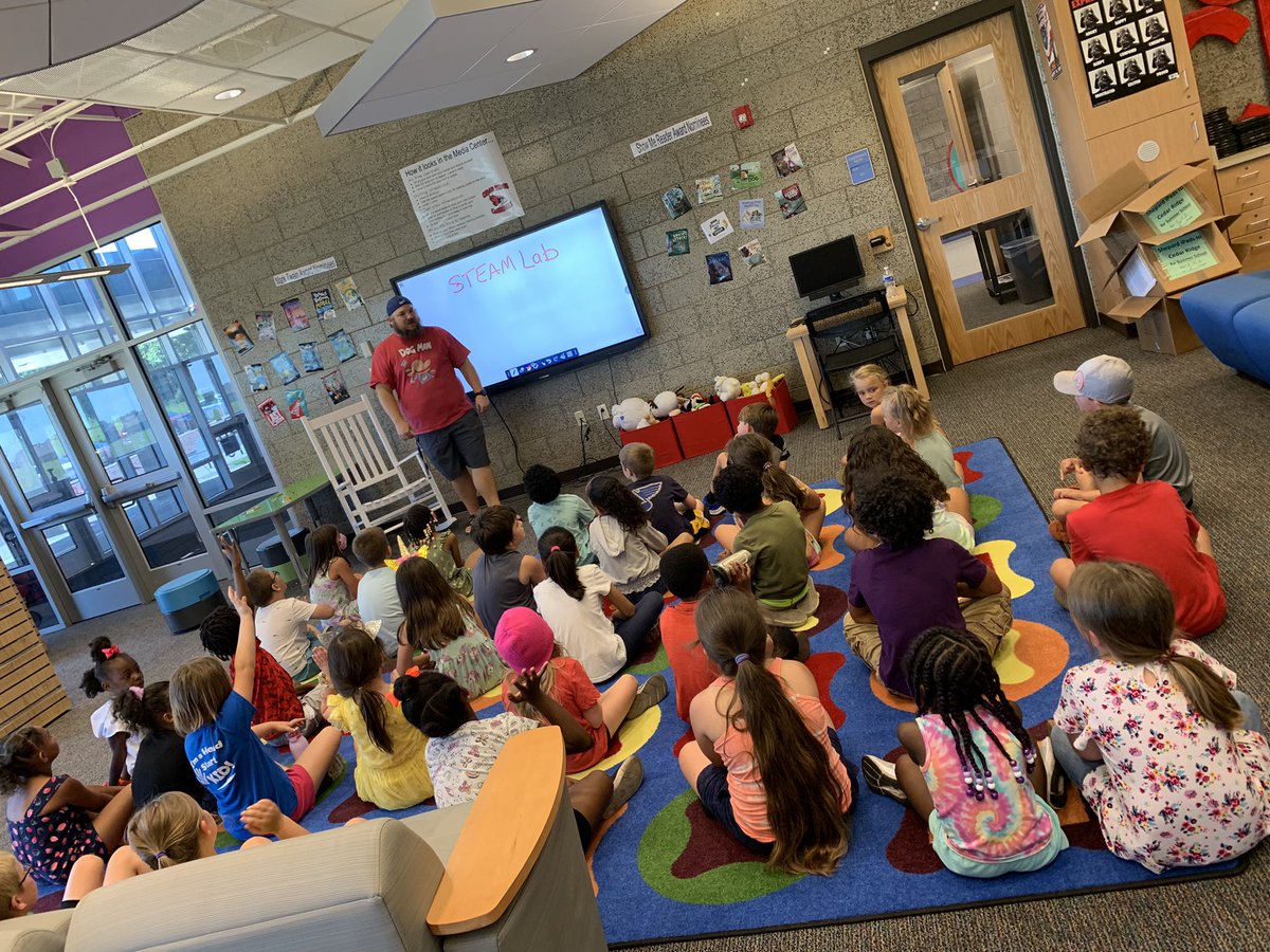 Summer school fun! 2nd graders were scientists in the STEAM lab last week making slime! #cpsbest #shepardshines