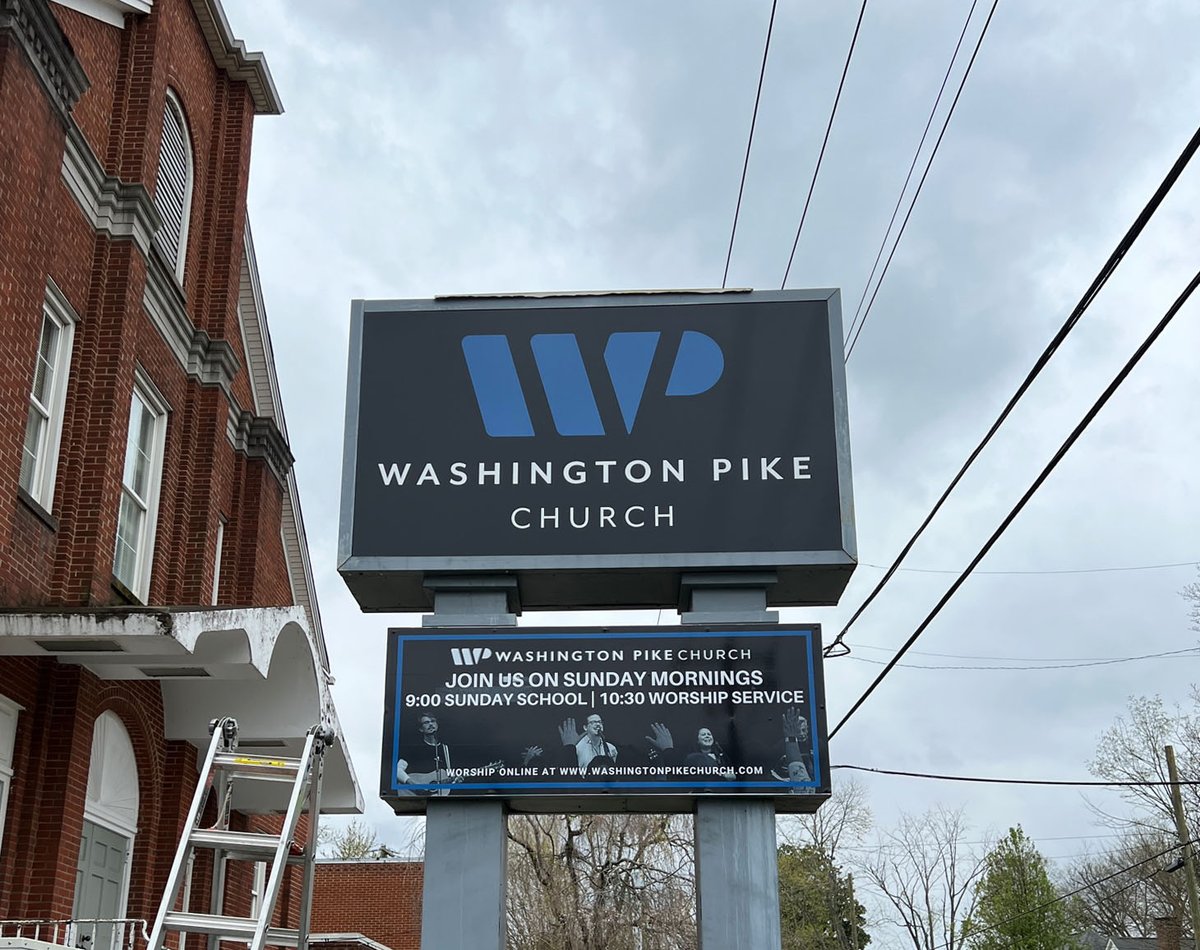 GCKnoxville's tweet image. @washingtonpikechurch, thank you for choosing us for your updated street signage! 🤗 #graphiccreations #outdoorsignage #churchsignage #expandyourbrand #printlocal