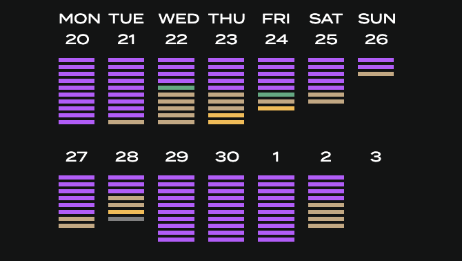 Vetterplatform's tweet photo. The end of June is looking pretty in purple. 👀
Find your next #100xgem with #VetterPlatform's calendar!
https://t.co/H6PFJMwdFg
#Vetter #TeamVetter #RIPFT #VAHL #Cryptocurrency #Crypto #DeFi #IDO #Presale https://t.co/l5BeQaBYiK