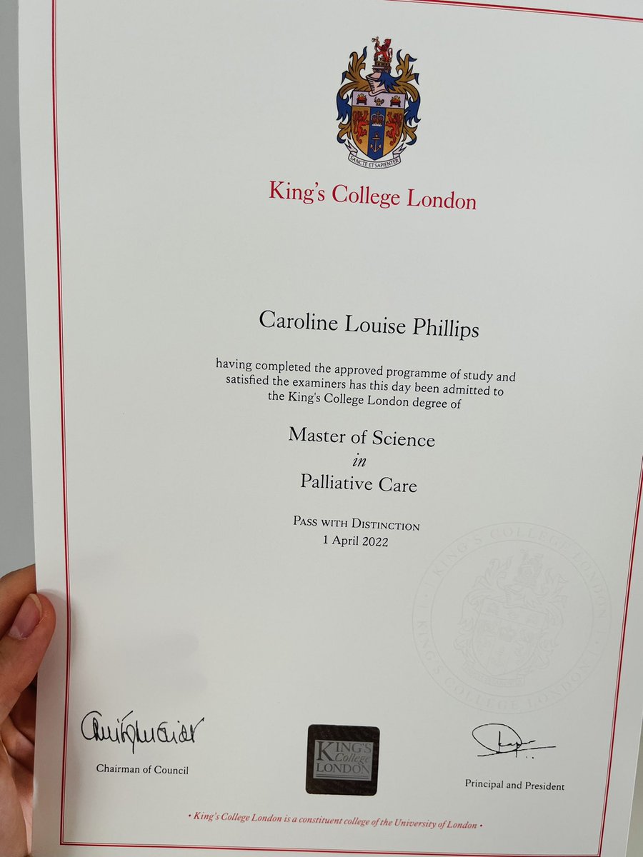 Feeling rather chuffed with this. Amazing what you can achieve when you’re passionate about the subject. Brilliant lecturers <a href="/CSI_KCL/">Cicely Saunders Institute at King's</a>, wonderful supportive supervisors <a href="/Lisa_Brighton/">Lisa Jane Brighton</a> <a href="/JonathanKoffman/">Jonathan Koffman</a> and some lovely new friends made to top it off @merel_klinken <a href="/AnnaGMeloni1/">Anna G. Meloni (she/her)</a>