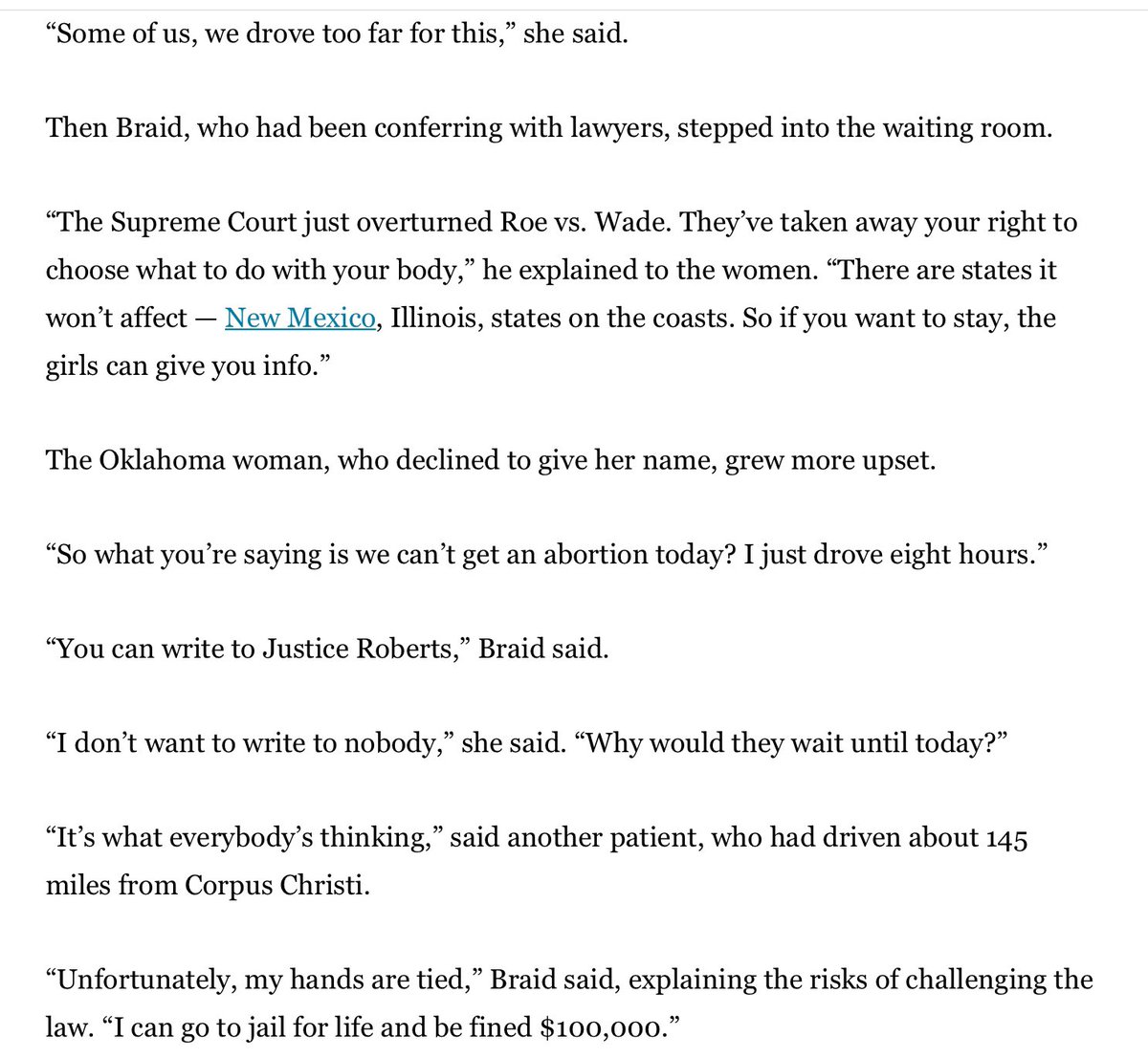 mattdpearce's tweet photo. .@mollyhf was in an abortion clinic in Texas the moment the Supreme Court overruled Roe v. Wade. This is what she saw. https://t.co/RHg3ZGECtg https://t.co/47SfJ8g5I8