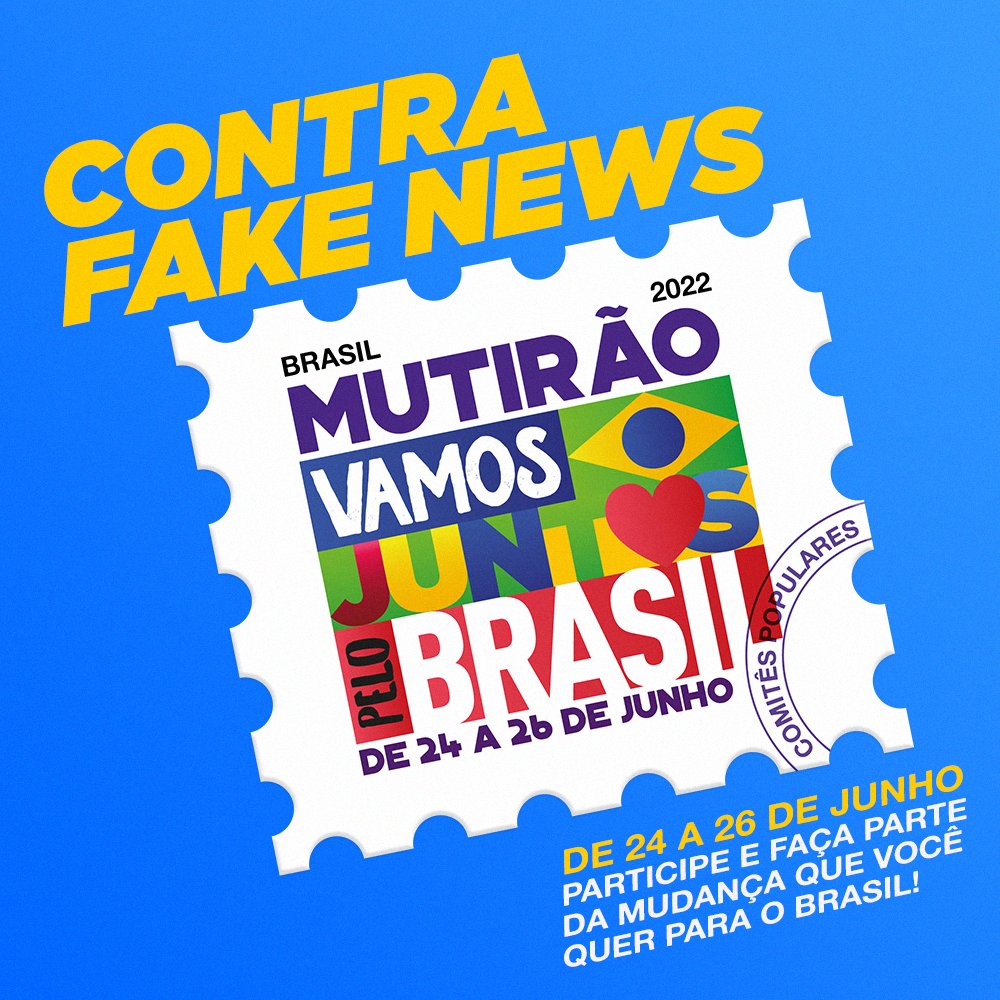 SetorialSPDAPT's tweet image. #VamosJuntosPeloBrasil agitação nas redes proposta pelo Comitê Popular de Luta Oficial. Já acompanham esse perfil? Aqui @ComiteLula

 #BolsoCaro chega!
