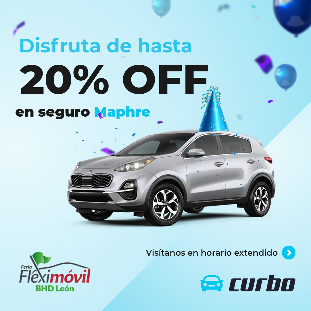 Curbo (@curbo_do) on Twitter photo ¡Todavía estás a tiempo! 🔥 Tasas super atractivas y la mejor parte 👉🏼 Fijas hasta 3 AÑOS 🤯Además de un 20% OFF en tu Seguro Maphre 🙌🏼
Disfruta de los beneficios que trae la #FeriaFleximóvil del <a href="/BHDLeon/">CLIENTES BHD LEON</a> a #Curbo este fin de semana🤩 en horario extendido ⏰
#MejorConCurbo ¡Todavía estás a tiempo! 🔥 Tasas super atractivas y la mejor parte 👉🏼 Fijas hasta 3 AÑOS 🤯Además de un 20% OFF en tu Seguro Maphre 🙌🏼
Disfruta de los beneficios que trae la #FeriaFleximóvil del <a href="/BHDLeon/">CLIENTES BHD LEON</a> a #Curbo este fin de semana🤩 en horario extendido ⏰
#MejorConCurbo