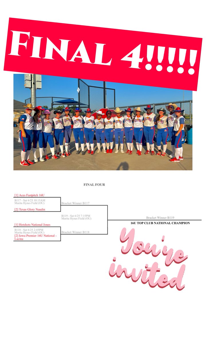 HotshotsNaudin's tweet photo. We are still in it to win it! Join us at  OU / Marita Hynes Field: 2500 Jenkins Ave Norman, OK  73072. 10:15am #CompetePrepareWin #16uTexasGloryNaudin https://t.co/MNLQRzayVr