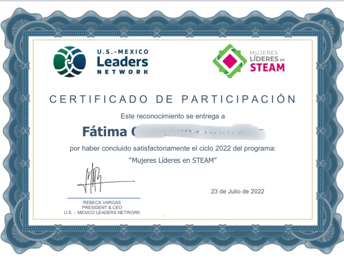 Mi orgullo no cabe en ningún lado, tengo una hija talentosa, inteligente, responsable pero sobre todo feliz. Sábado a sábado ahí.Gracias a <a href="/usmxleadersnet/">U.S.-Mexico Leaders Network</a> <a href="/MujeresSTEAM/">@MujeresSTEM</a> por la oportunidad para las chicas gracias <a href="/Rebeca_Vargas_/">Rebeca Vargas</a> por todo el apoyo, es usted admirable. Gracias Karen