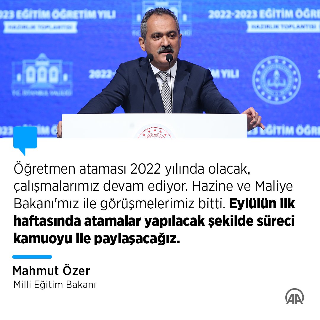 Milli Eğitim Bakanı Özer'den öğretmen atamalarına ilişkin açıklama v.aa.com.tr/2622379