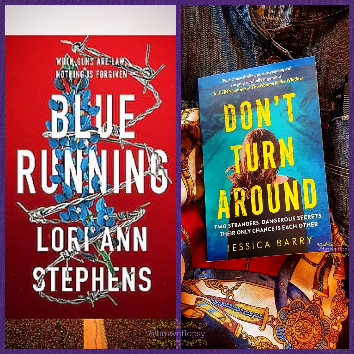 brownflopsy's tweet photo. ICYMI: MY reviews here -
#BlueRunning @lorifromtexas @moonflowerbooks -
https://t.co/5981WbKypZ
#DontTurnAround @jessbarryauthor @vintagebooks-
https://t.co/zsDvoxDQys https://t.co/dWzhYSyavt