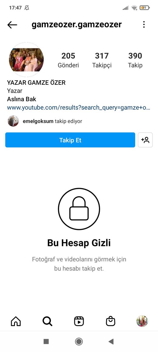 Şimdi istek atsam karşıdan bildirim gelmeyecek! Canım çok acıyor!😪😪 Twitter 'da ment atardım bilseydim Instagram hesabı olduğunu çok önceden ekleşip yazarlık, senaristlik hakkında konuşmak isterdim. Eminim geri çevirmezdi beni.😪😪 Ah Ah Ah! #GamzeÖzer #Senarist