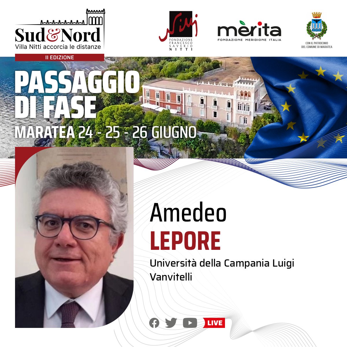 #SudeNord <a href="/amelepore/">AMEDEO LEPORE</a>: "Il #Mediterraneo è uno dei luoghi in cui si ricomporranno gli equilibri mondiali. Il #Sud e l'Italia dovranno essere in grado di cogliere l'opportunità "

Rivedi il video: hhttps://youtu.be/FSnn-uvO25Y?t=16099