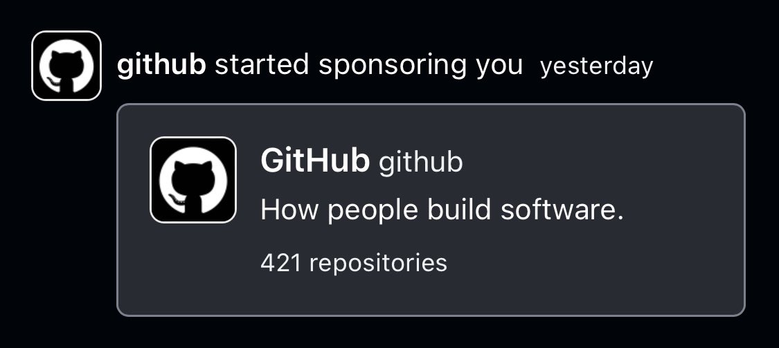 Wtf. I really didn’t expect that! And I still don’t know why <a href="/github/">GitHub</a> picked me as one of many that get sponsored (one time) for maintaining OSS for a long time. 🤯

Big thanks 🙏  And yeah, I got the message, I need to update some of them.. 😅

github.blog/2022-06-24-tha…