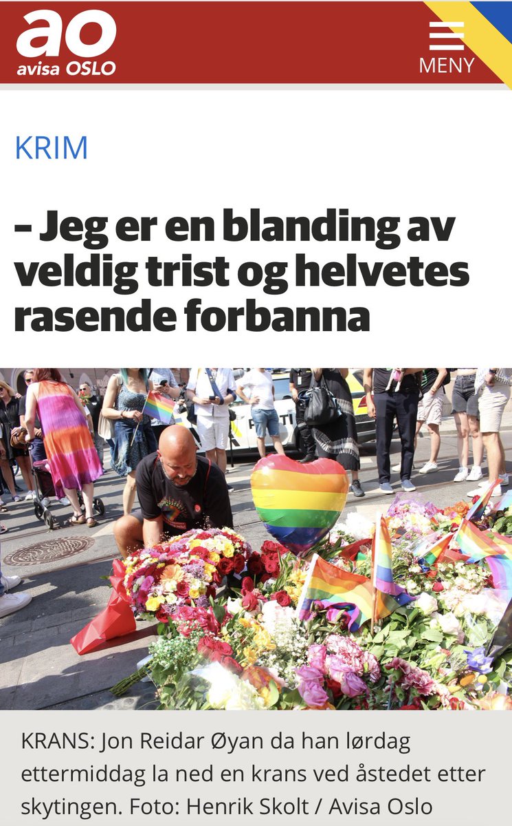EvenHagen's tweet photo. Fortsatt sint, trist og frustrert. Alle må stå opp mot dette hatet, aldri la folk påstå at Pride er overflødig igjen. @jon_reidar er den som har satt mest treffende ord på det i dag 🏳️‍🌈 #helvetesrasendeforbanna https://t.co/giSEhECh2G