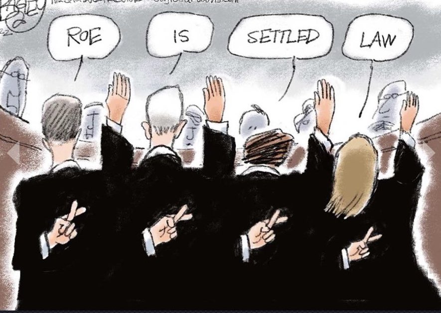 Literally lied under oath in order to be installed on the court to advance a personal agenda. No matter your feeling on the ruling at hand, this should disturb you. #RoeVWade