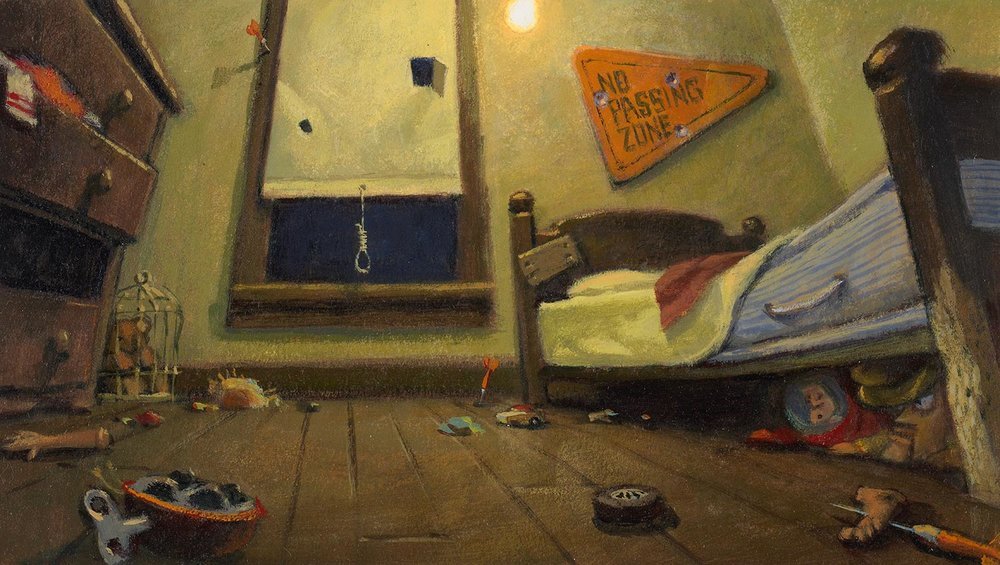 DaFeenom's tweet photo. J'ai toujours ét�� fasciné par ces concept arts de premier Toy Story qui rappellent que le film aurait pu être bien plus sombre. https://t.co/Zj9kCdm4f1
