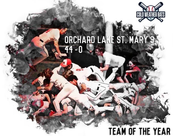 Next up: TEAM OF THE YEAR This one was pretty easy too. @OLSMBaseball went 44-0, the first ever D1 team to go undefeated, and set a state record for wins. 87-1 in the last 2 years, haven’t lost a CHSL game since April of ‘19. Dominant, consistent, murderous. #CWB