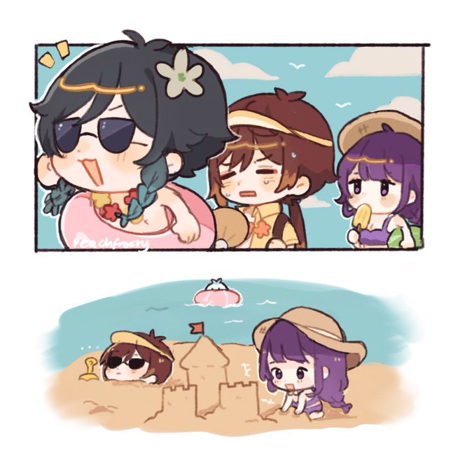 Archons beach day 🏖☀️🌊
#GenshinImpact  #原神 