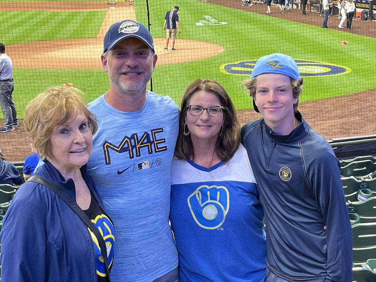 KNowinsky's tweet photo. #ThisIsMyCrew  it has been 10 years since Grandma has seen the @Brewers! so happy to be here! https://t.co/bdEtHirits