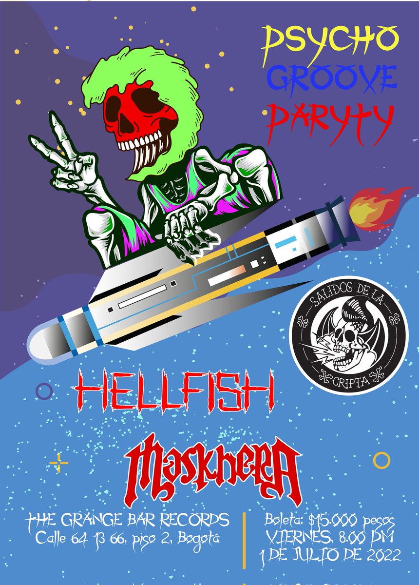 Nos vemos el 1 de Julio en #grangerockbar con #hellfish