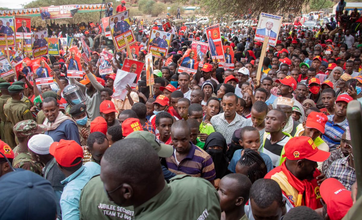 HonAdanHaji's tweet photo. Thank you my great people of Takaba for welcoming the Azimio Presidential candidate @RailaOdinga to Mandera West. https://t.co/DuMnbz137z