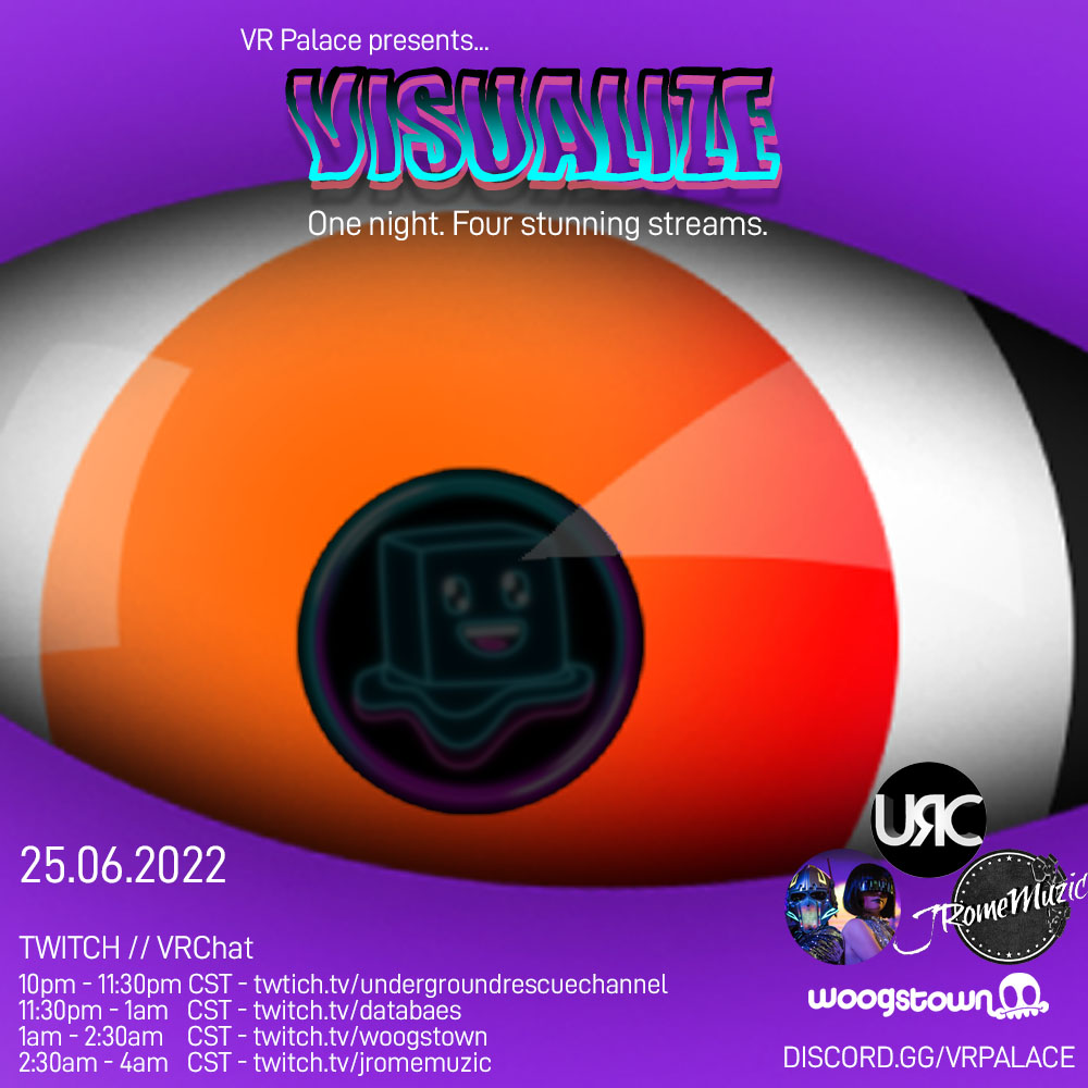 URCBeats's tweet photo. Saturday, June 25 9 PM MDT, start the night off at
https://t.co/lWr5k12e7V
Be sure to check out the @VR_Palace socials here:
https://t.co/YWekSlkXYp
#URC #undergroundrescuechannel #URCBeats #DJDragon #YEG #VR #VRPalace #DataBaes #Woogstown #Visualize #NoBabies #James #Twitch https://t.co/YbQew2WGiV