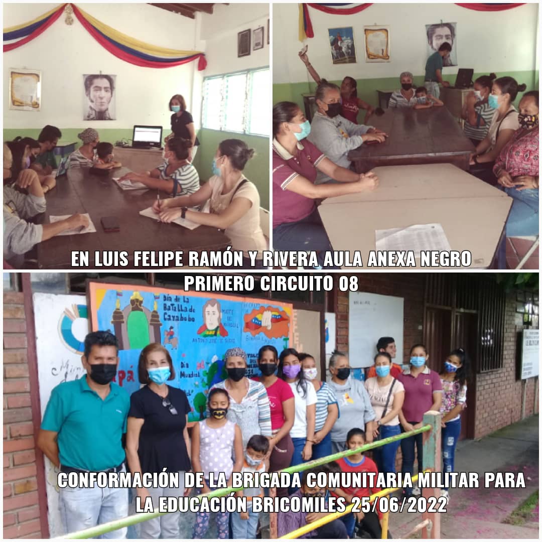 EN LUIS FELIPE RAMÓN Y RIVERA  AULA ANEXA NEGRO PRIMERO CIRCUITO 08 MESAS DE TRABAJO CON LA BRIGADA BRICOMILES Y GRABACIÓN DE VÍDEO 25/06/2022