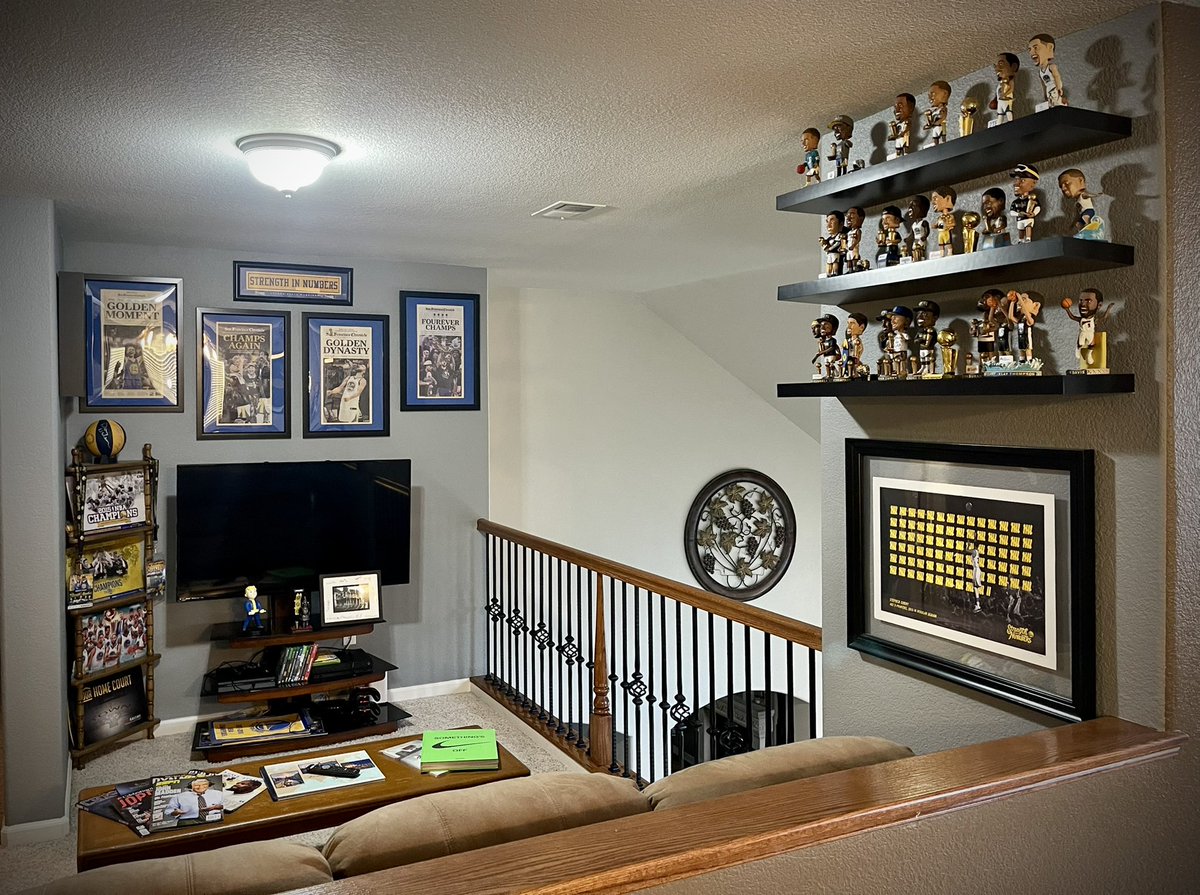 CoachJimmy36's tweet photo. #championshipalley has been updated!π€π½@warriors do bobble heads next season!! π the Nelly, Mullin, Hardaway, and Owens ball I got at fan fest β91/92 #nobandwagon #DubNation #authenticfanfriday #itsagoodtimeout @StephenCurry30 @Money23Green @KlayThompson @andre @22wiggins https://t.co/XTaVuwtwNN