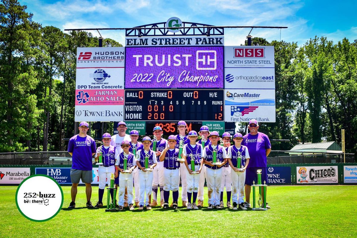 Scooter7150's tweet photo. Congratulations to Truist, the 2022 Greenville Little League City Champion! https://t.co/LKAP9WQZ1R