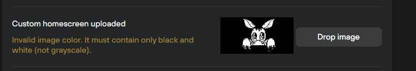 Classicaldonkey's tweet photo. @Trezor Any idea why I can't change my image as it tells me that I am not using Black and White but using the web site that's in the Trezor app -  https://t.co/cGp9MZLjo8 https://t.co/vBeF1wQYwe
