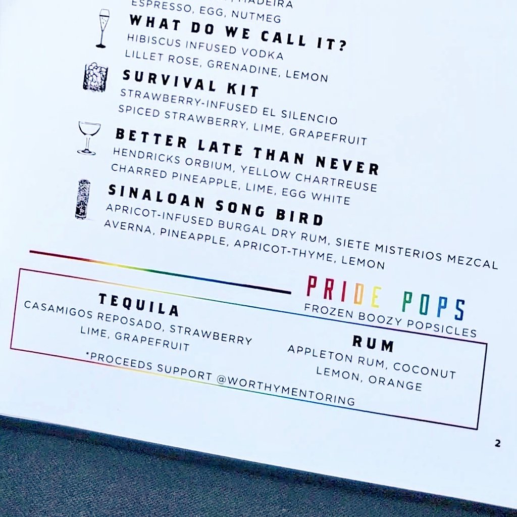 thegaytraveler's tweet photo. The @FSWashington is all decked out for #PRIDE and is offering frozen boozy #PRIDEPOPS at it @BOURBONSTEAKDC restaurant and lounge. Available through July, $1 from every pop sold benefits @WorthyMentoring. https://t.co/MzrRDNEVFU