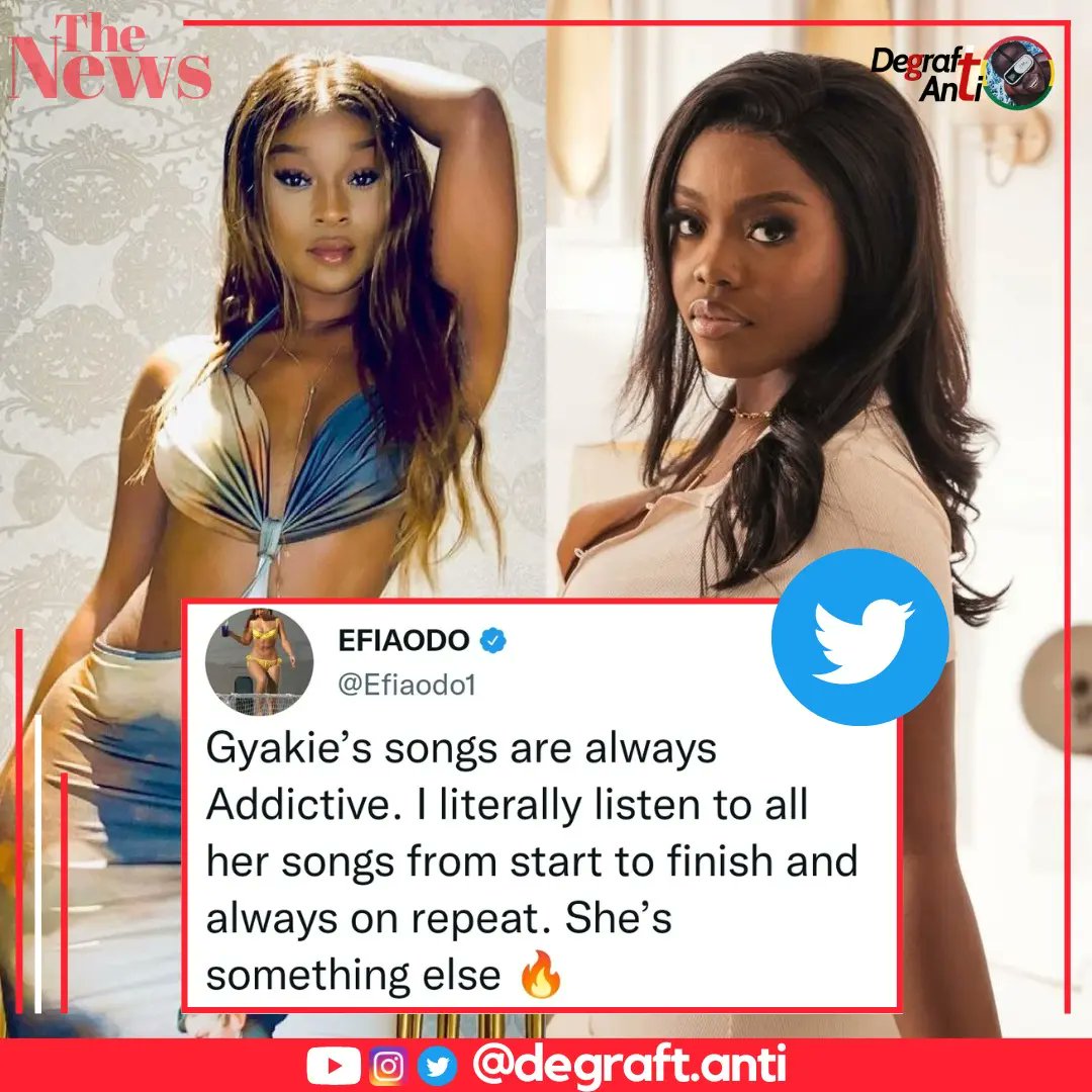 degraft_anti's tweet photo. @Gyakie_ is doing 'Something' to @Efiaodo1 🙂... 👇🏿👇
https://t.co/8TfFAJfwqx
__________________
Shatta Wale Jackie Appiah Ashawo Bongo Lil baby https://t.co/8BwomXOAmm