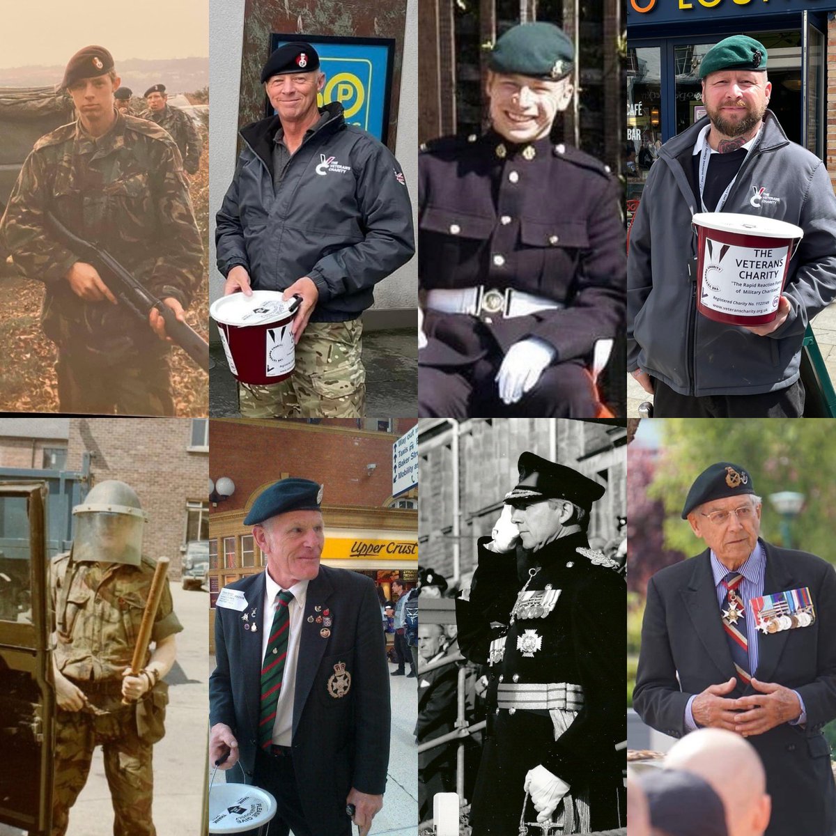 VETERANSCHARITY's tweet image. Some of our wonderful team ‘then and now’… Veterans. #ArmedForcesDay #ArmedForcesDay2022 #celebrate #amazing #legends #thankyou