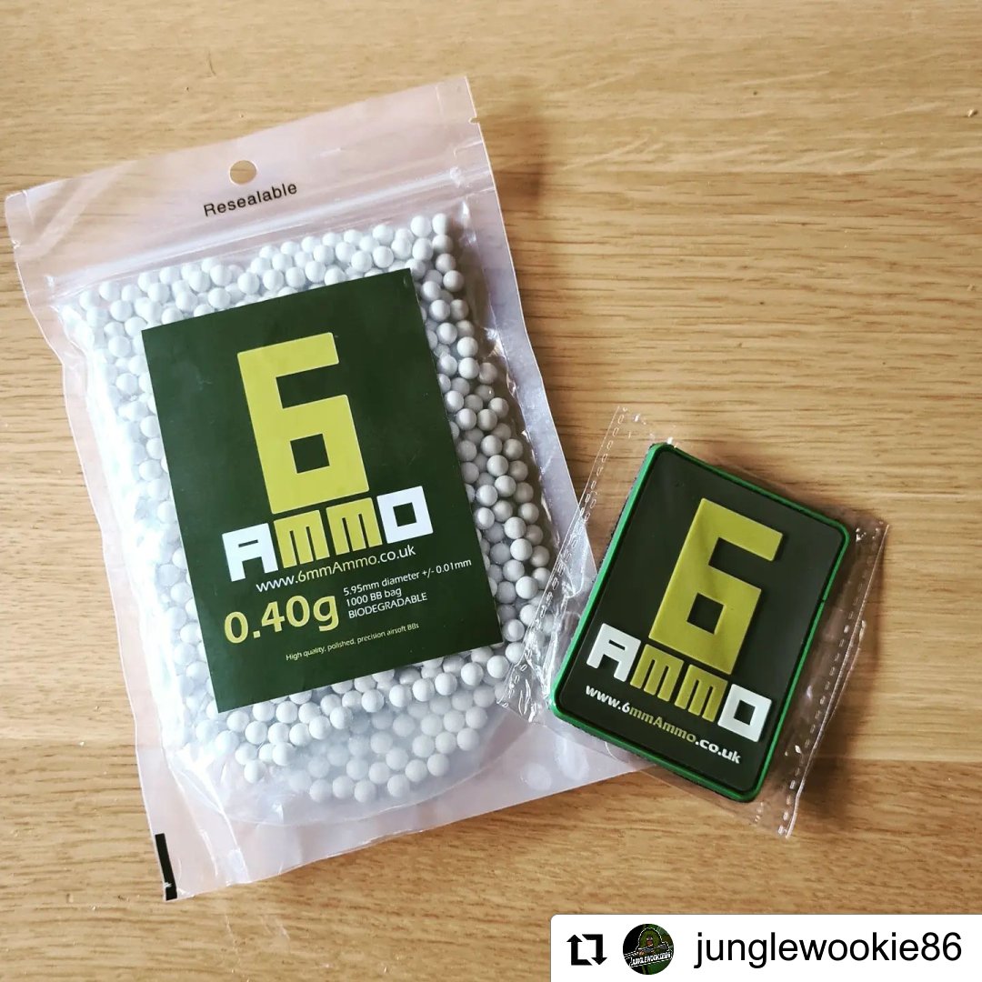 6mmAmmo's tweet photo. #repost https://t.co/4SyblLeJg5
"New patch and some heavyweight BBs from https://t.co/nYWhbzTwCP"
#airsoft #airsoftUK #UKairsoft #airsoftEurope #airsoftWorldwide #airsoftInternational #airsoftGlobal #softair #BBs #pewpew #pewpewpew https://t.co/jukyvZ2WTK