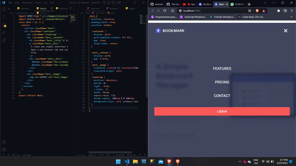 alxs_dlr's tweet photo. Day 6 of #100DaysOfCode today i'm doing a landing page from @frontendmentor challenge !!!! https://t.co/pjLvGyHCDO