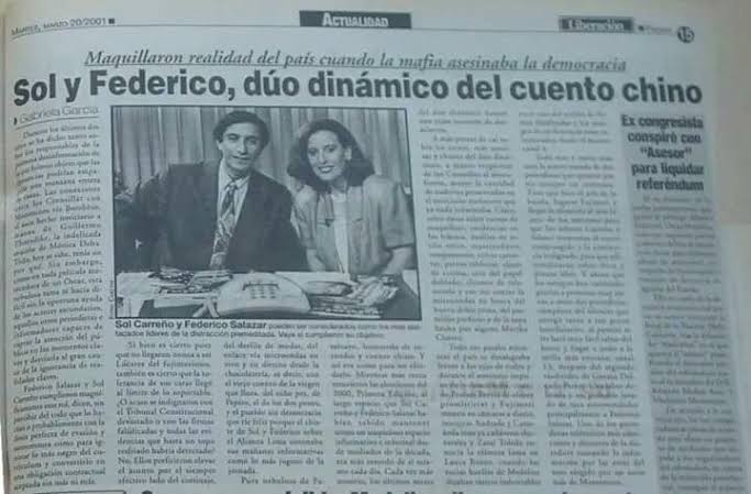 Jorge_JDT's tweet photo. Memorex: Sol Carreño y Federico Salazar se dedicaban a ocultar la realidad del país mientras Fujimori y Montesinos hacían de las suyas. https://t.co/AbfiOYIqJa